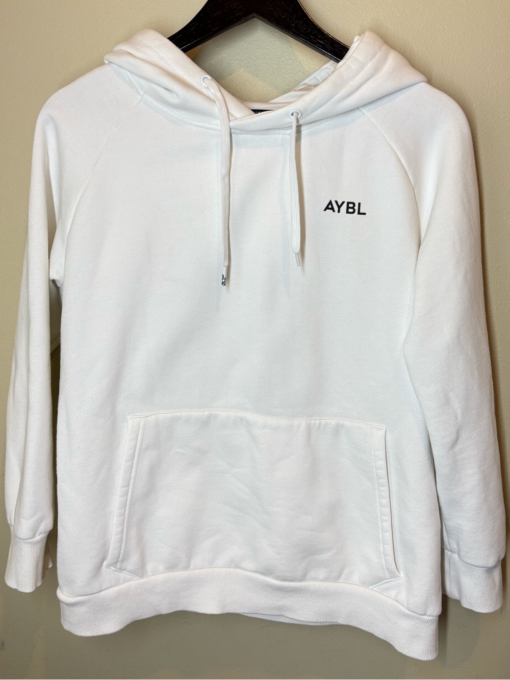 AYBL White Logo Pullover Hoodie, large